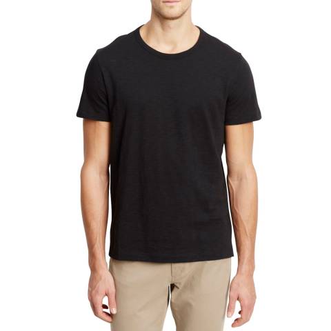 Black Slub Cotton T-Shirt - BrandAlley