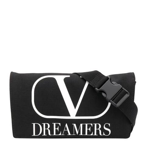 Valentino Garavani Black V Logo Dreamers Belt Bag