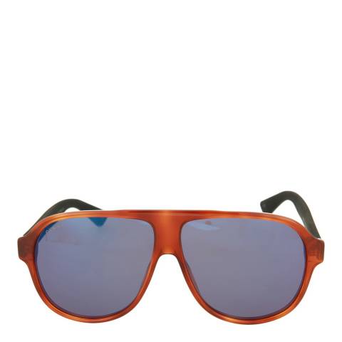 Gucci Men's Brown/Blue Gucci Sunglasses 59mm