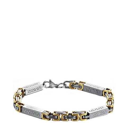 Stephen Oliver 18K Gold Plated & Silver Plated Two Tone Bracelet