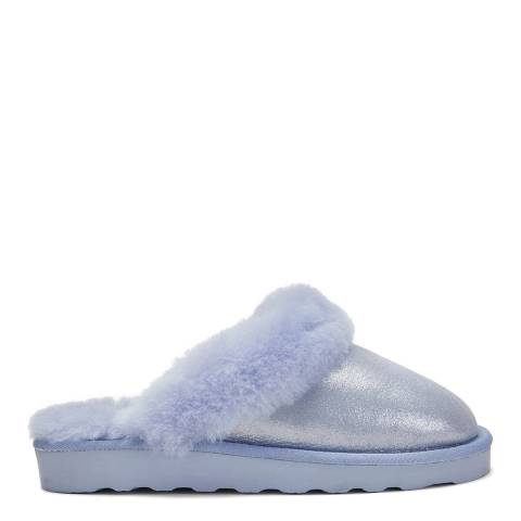 Australia Luxe Collective Frost Blue Closed Mule Luxe Sheepskin Slippers