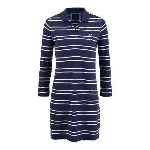 Crew Clothing Navy Polo Long Sleeved Dress