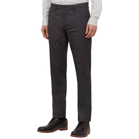 Ted Baker Charcoal Thaiel Slim Stretch Trousers