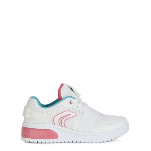 Geox Girl's White Xled Trainers 