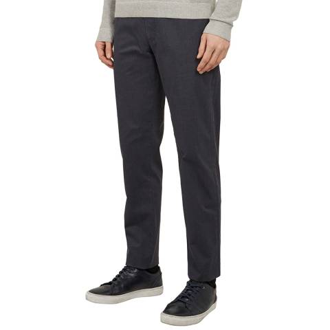 Ted Baker Navy Icelnd Slim Fit Printed Trousers