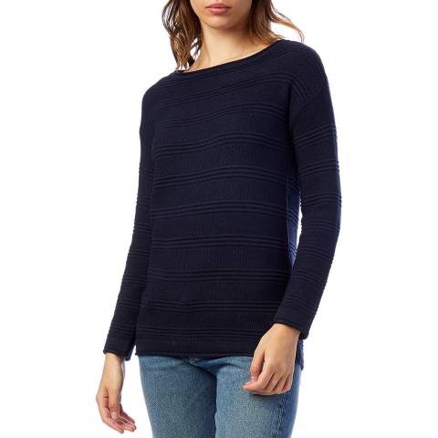 Crew Clothing Navy Cosy Cotton Jumper
