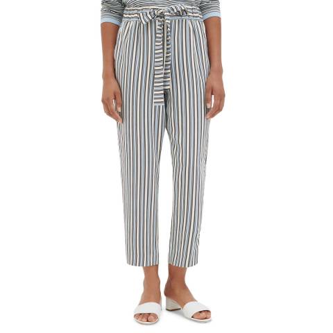Chinti and Parker Ivory/Blue Midsummer Rosella Trousers 