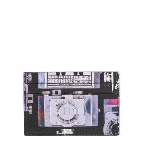 PAUL SMITH Black Camera Print Card Holder
