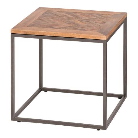 Hill Interiors Hoxton Collection Side Table With Parquet Top