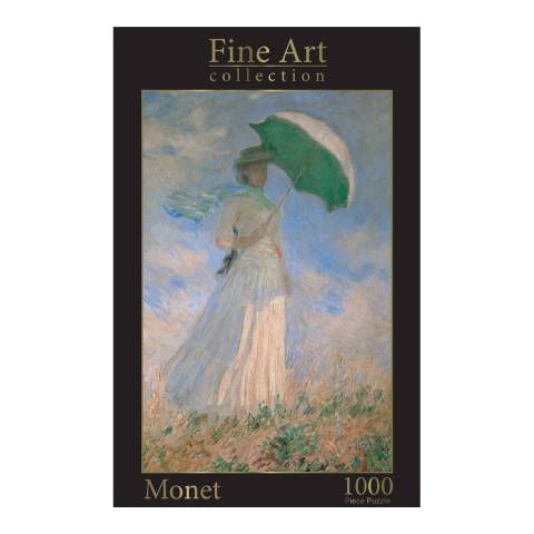 Robert Frederick Monet: Woman With Parasol Facing Right Jigsaw 1000 Rectangular Pieces
