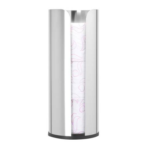 Brabantia ReNew Toilet Roll Dispenser, Brilliant Steel