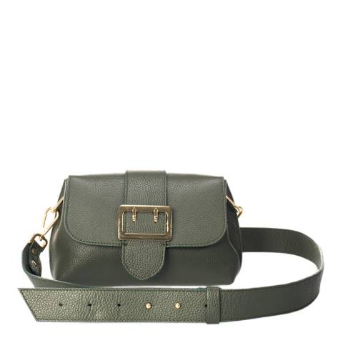 Markese Green Leather Shoulder Bag
