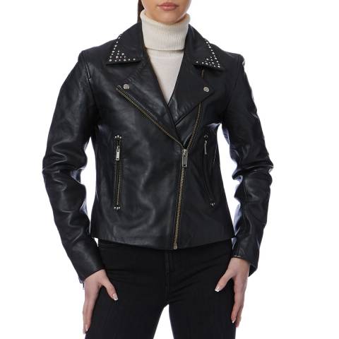 Bolongaro Trevor Black Hannah Leather Biker Jacket