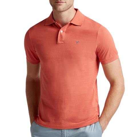 Hackett London Orange Slim Fit Logo Polo Shirt