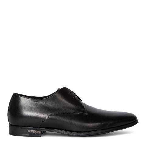 PAUL SMITH Black Leather Coney Derby Shoes