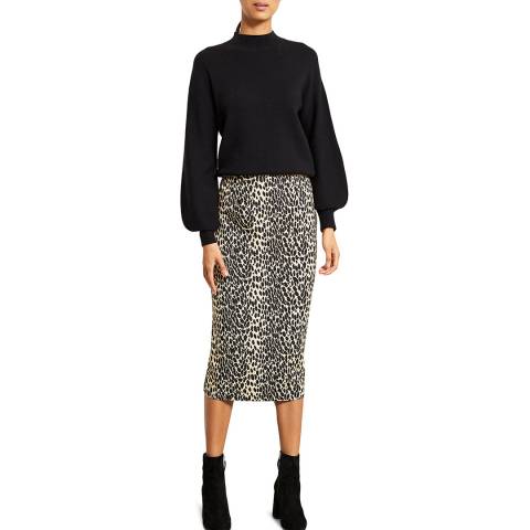 Mint Velvet Leopard Jacquard Pencil Skirt