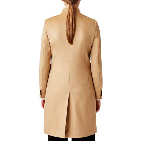 Camel Tilda Revere Wool Coat - BrandAlley