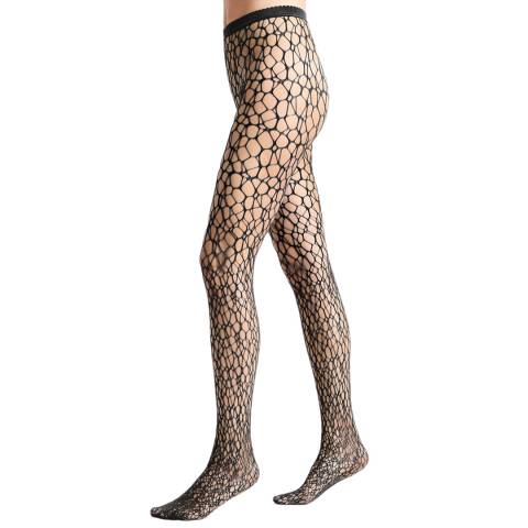 Wolford Black Micro Fish Scale Tights