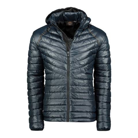 Geographical Norway Navy Quilted Parka Jacket