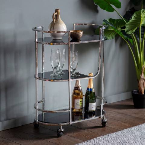 Gallery Living Beauchamp Drinks Trolley Silver