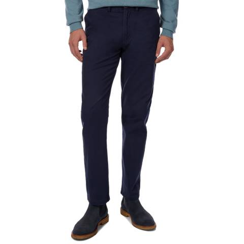 Crew Clothing Navy Cotton Chino Trousers