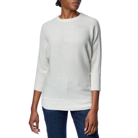 Crew Clothing Ivory Batwing Cotton Jumper
