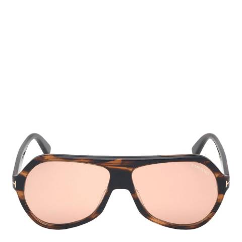 Tom Ford Men's Brown/Peach Tom Ford Sunglasses 61mm