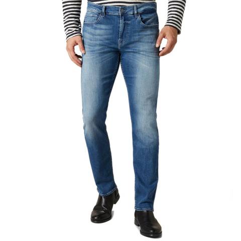 7 For All Mankind Blue Slimmy Comfort Stretch Jeans