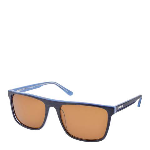 Barbour Men's Blue/Brown Barbour Sunglasses 56mm
