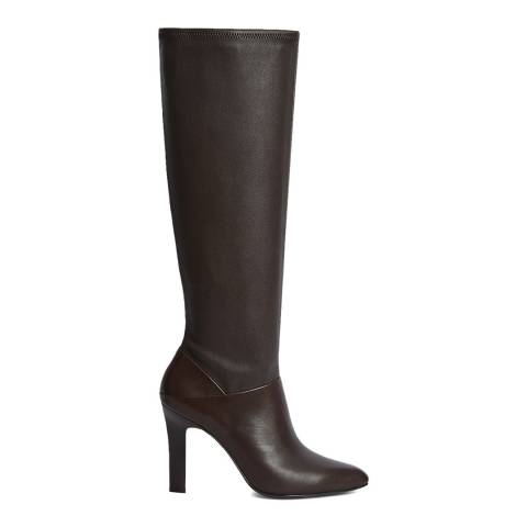 Reiss Brown Cressida Knee High Leather Boots