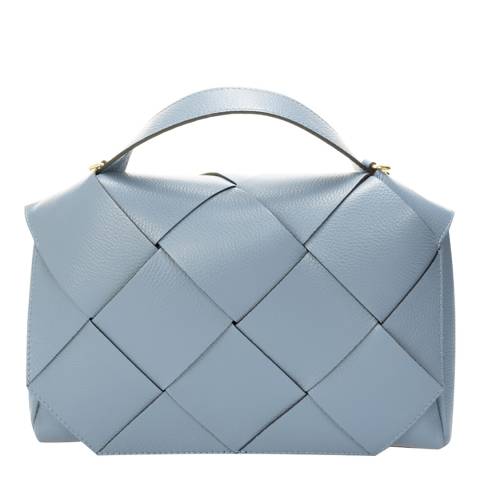 Giorgio Costa Pale Blue Leather Top Handle Bag