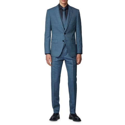 BOSS Blue Huge/Genius 3 Piece Silk Blend Suit