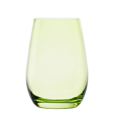Stolzle Set of 6 Green Crystal Tumbler Glasses, 465ml