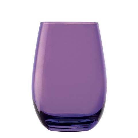 Stolzle Set of 6 Purple Crystal Tumbler Glasses, 465ml