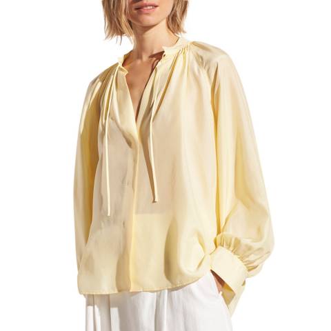 Vince Soft Yellow Silk Loose Shirt