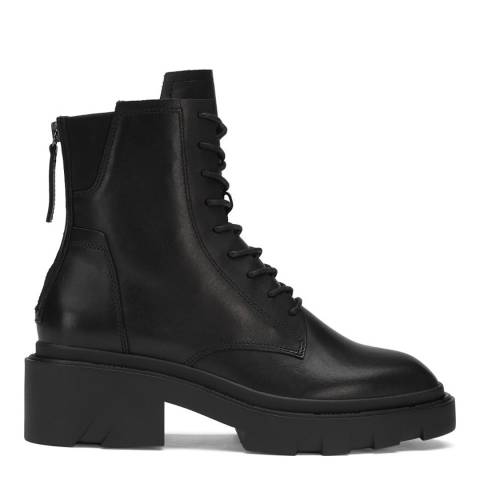 ASH Black Leather Moody Lace Up Boots
