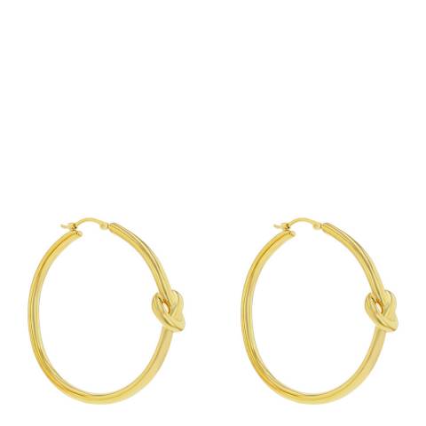 Liv Oliver 18K Gold Plated Knotted Hoop Earrings