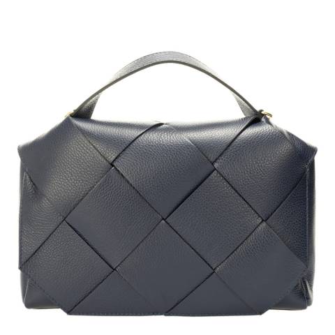 Giorgio Costa Dark Blue Leather Top Handle Bag