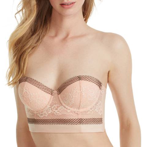Promise Nude Gilda Padded Balconette Long Line Bra With Detachable Straps