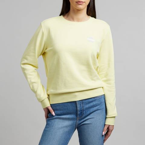 Wrangler Pale Yellow Regular Fit Cotton Sweatshirt