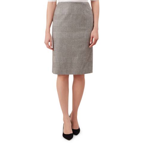 Hobbs London Grey Check Sharon Skirt