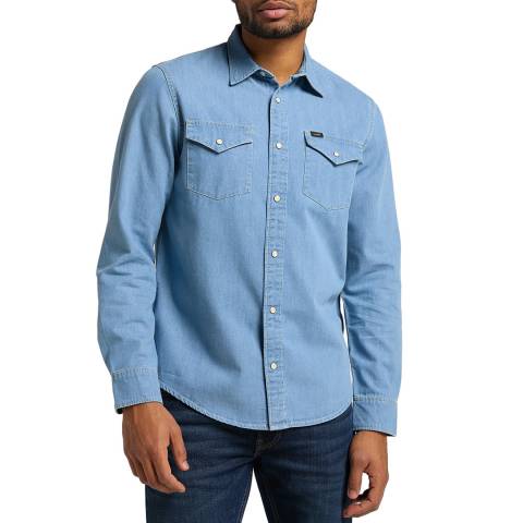 Lee Jeans Sky Blue Button Down Cotton Shirt