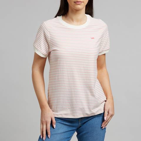 Lee Jeans Pink Stripe Cotton T-Shirt