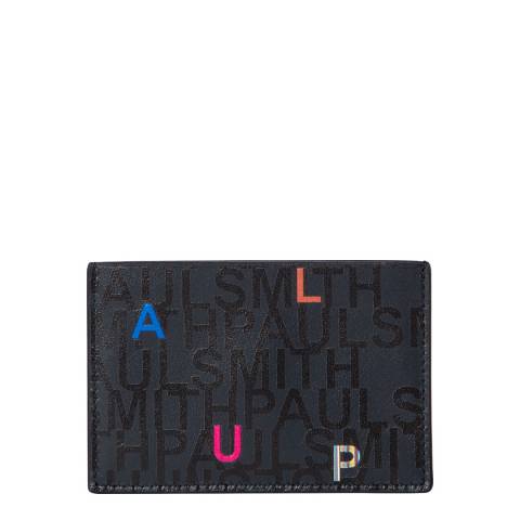 PAUL SMITH Black Letters Card Holder
