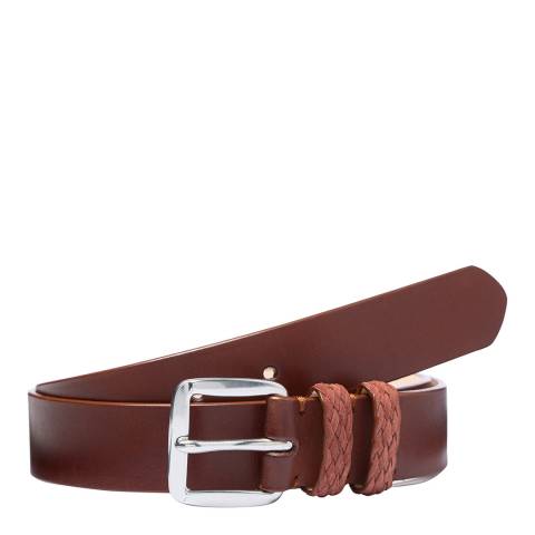 PAUL SMITH Brown Leather Keept Belt