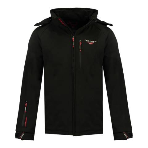 Geographical Norway Black Hooded Jacket 