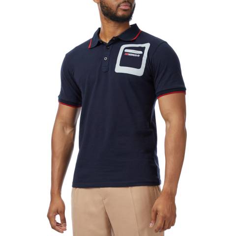 Geographical Norway Navy Cotton Polo Shirt