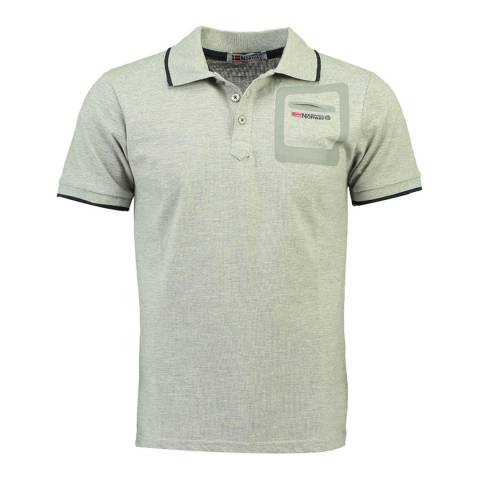 Geographical Norway Grey Cotton Polo Shirt