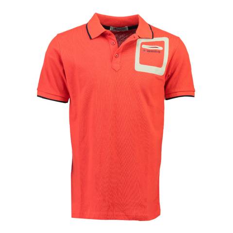 Geographical Norway Red Cotton Polo Shirt
