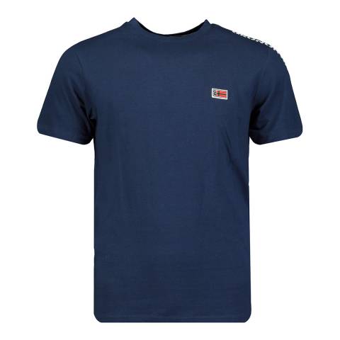Geographical Norway Navy Cotton T-Shirt